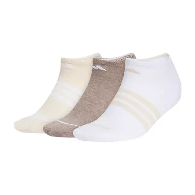 adidas Womens 3 Pair No Show Socks