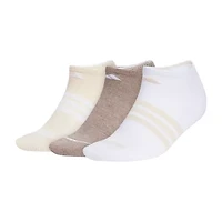 adidas Womens 3 Pair No Show Socks