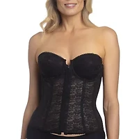 Dominique Womens Medium Support Longline Strapless Bra 8249