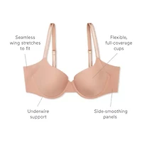 Warners® Women's No Side Effects® Seamless Comfort Underwire T-Shirt Bra-RA3061A