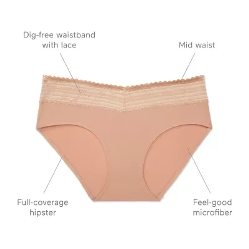 Warners® No Pinching, Problems® Dig-Free Comfort Waist with Lace Microfiber Hipster 5609J