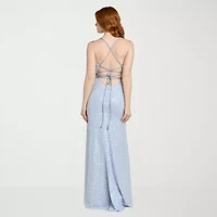 Morgan & Co. Womens Juniors Sleeveless Beaded Sequin Bodycon Dress