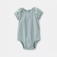 Oshkosh Baby Girls Crew Neck Short Sleeve Bodysuit