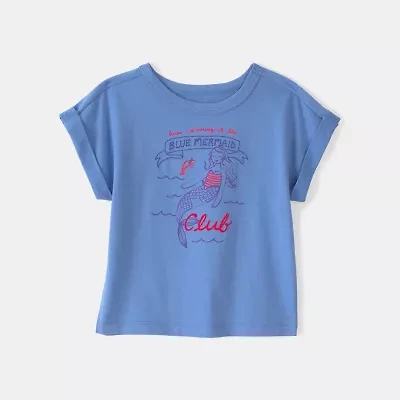 Carter's Toddler Girls Round Neck Short Sleeve Regular Fit Graphic T-Shirt