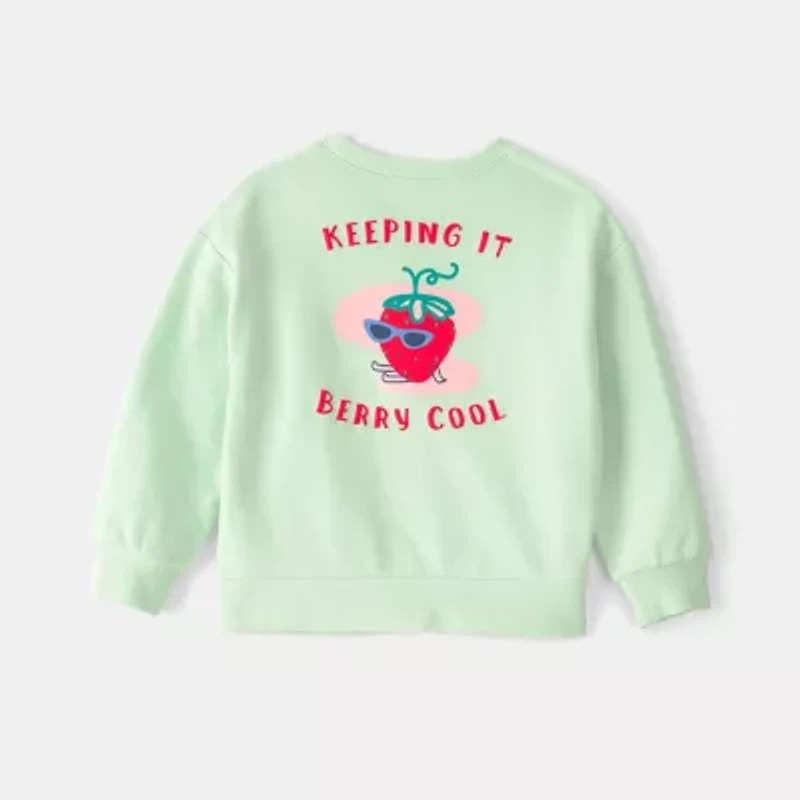 Carter's Toddler Girls Round Neck Long Sleeve Sweatshirt