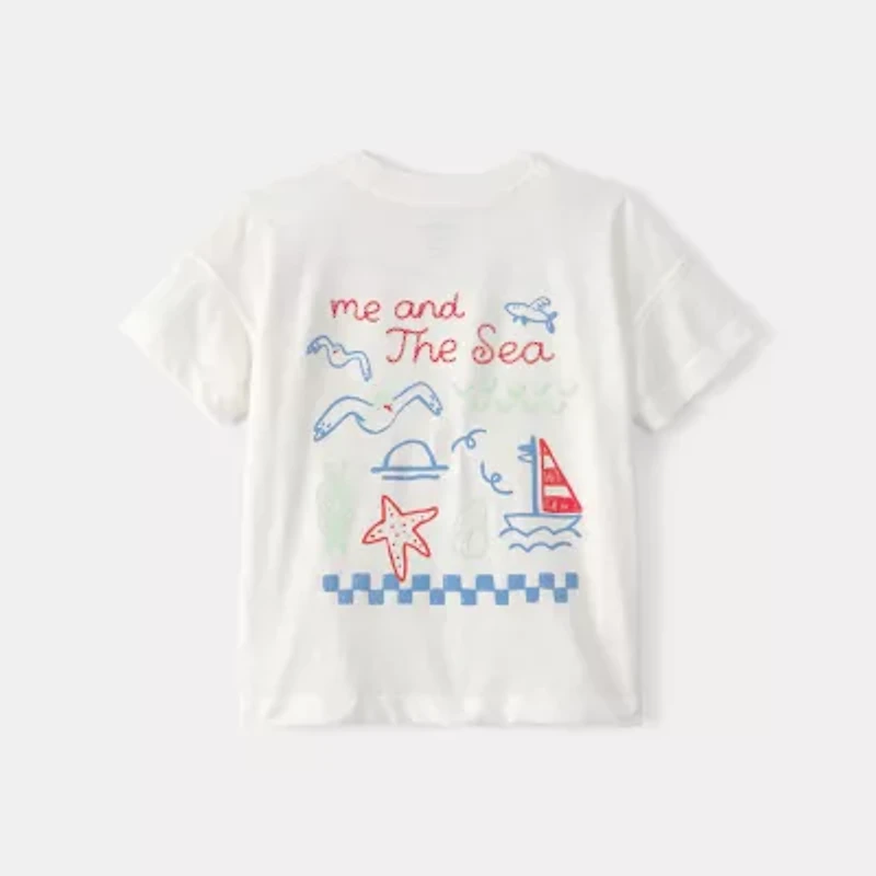 Carter's Toddler Boys Round Neck Short Sleeve Regular Fit Graphic T-Shirt