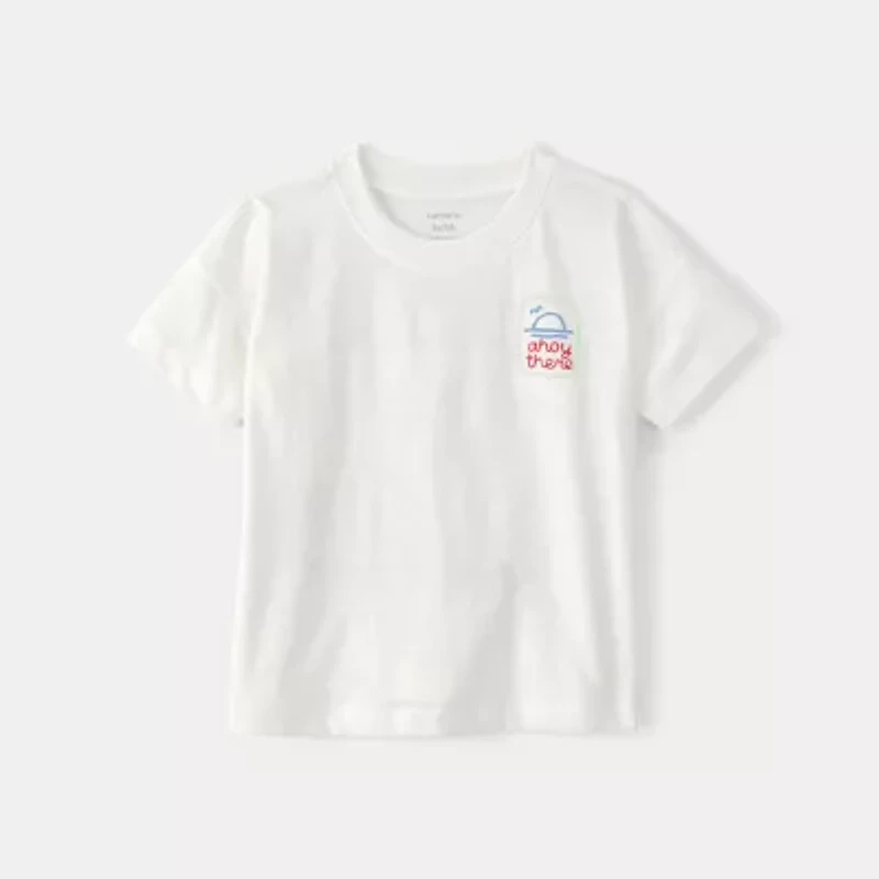 Carter's Toddler Boys Round Neck Short Sleeve Regular Fit Graphic T-Shirt