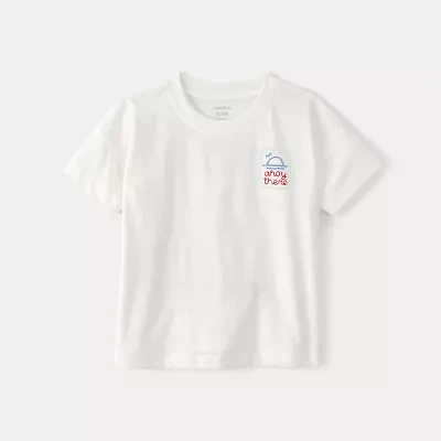 Carter's Toddler Boys Round Neck Short Sleeve Regular Fit Graphic T-Shirt