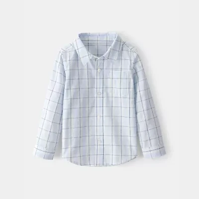 Carter's Toddler Boys Long Sleeve Fitted Regular Fit Button-Down Shirt
