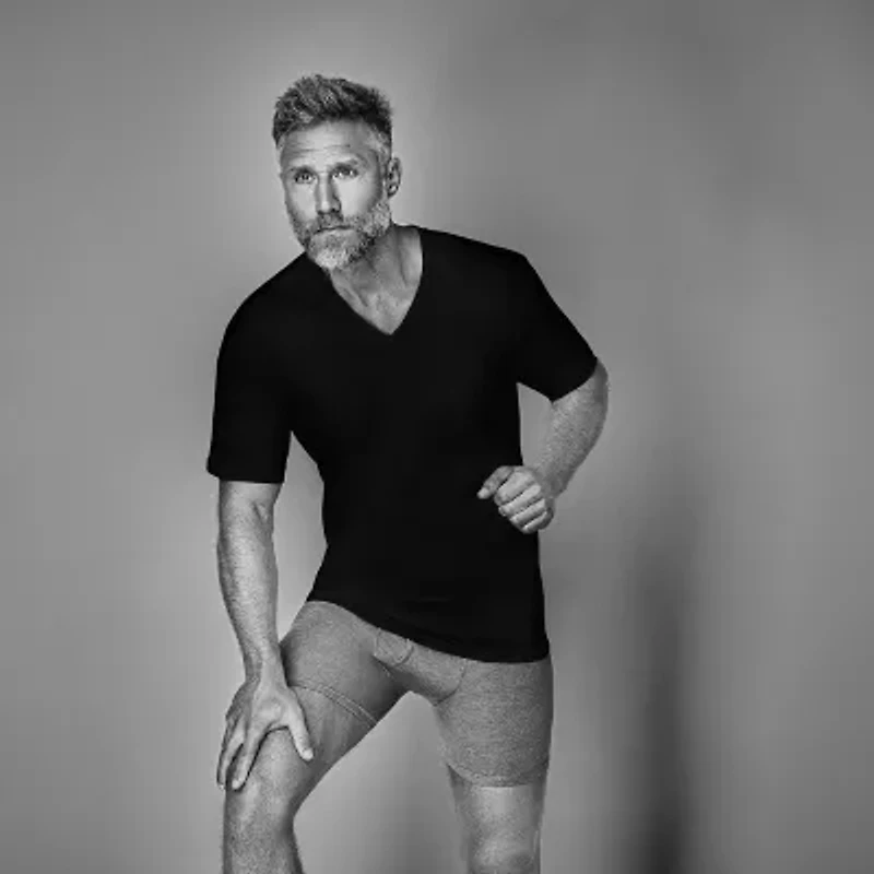 Stafford Heavyweight Cotton Mens 3 Pack Short Sleeve V Neck T-Shirt