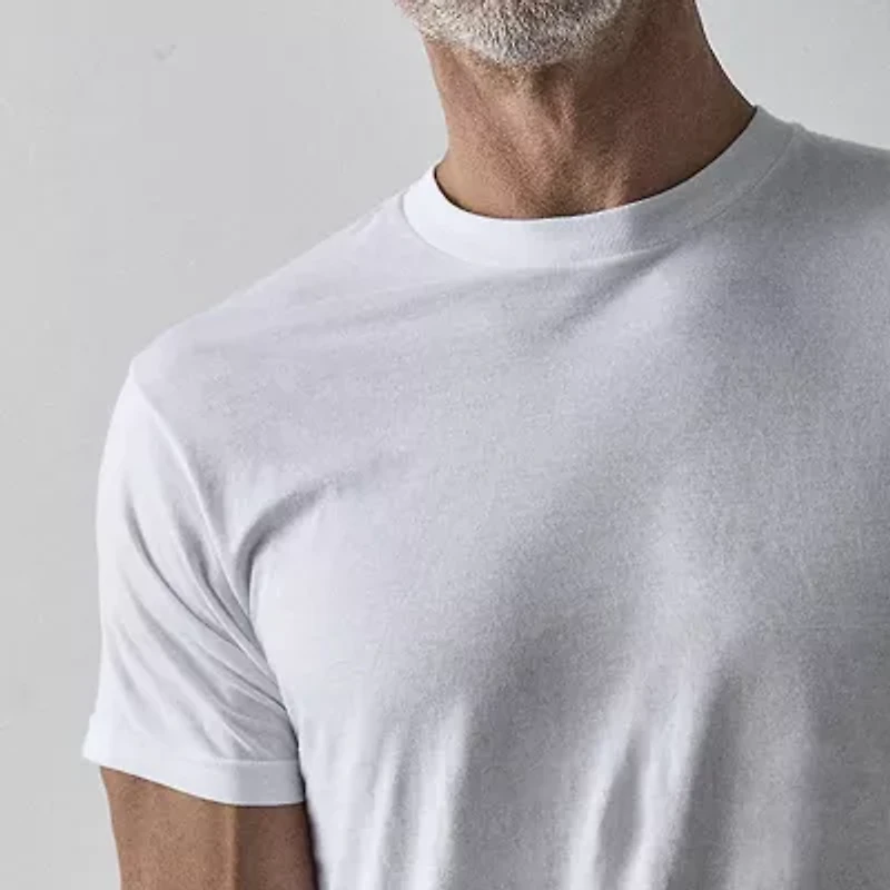 Stafford Heavyweight Cotton Mens 4 Pack Short Sleeve Crew Neck T-Shirt