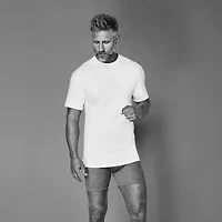 Stafford Heavyweight Cotton Mens 4 Pack Short Sleeve Crew Neck T-Shirt