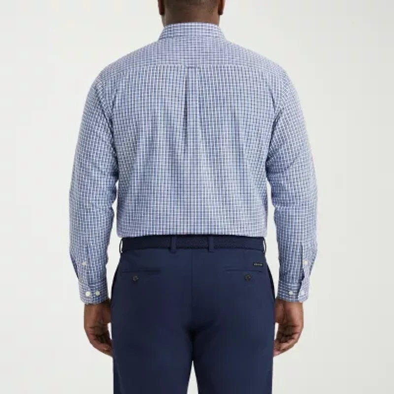 IZOD Performance Comfort Mens Long Sleeve Classic Fit Big and Tall Button-Down Shirt