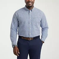 IZOD Performance Comfort Mens Long Sleeve Classic Fit Big and Tall Button-Down Shirt
