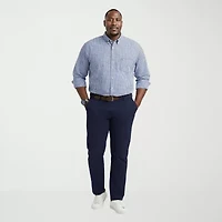 IZOD Performance Comfort Mens Long Sleeve Classic Fit Big and Tall Button-Down Shirt