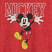 Novelty Mens Crew Neck Short Sleeve Classic Fit Mickey Mouse Big and Tall Graphic T-Shirt