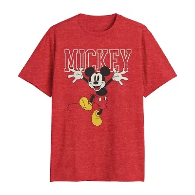 Novelty Mens Crew Neck Short Sleeve Classic Fit Mickey Mouse Big and Tall Graphic T-Shirt