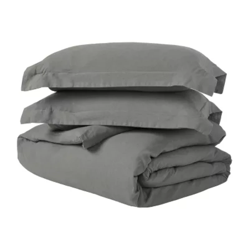 SUPERIOR® Orion Linen Garment Washed Soft Reversible Duvet Cover