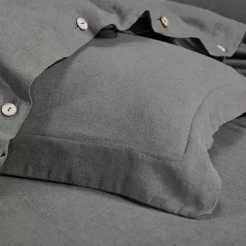 SUPERIOR® Orion Linen Garment Washed Soft Reversible Duvet Cover