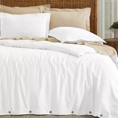 SUPERIOR® Orion Linen Garment Washed Soft Reversible Duvet Cover