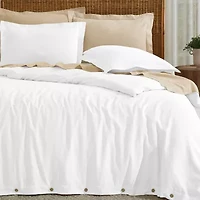 SUPERIOR® Orion Linen Garment Washed Soft Reversible Duvet Cover
