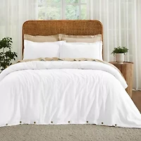 SUPERIOR® Orion Linen Garment Washed Soft Reversible Duvet Cover