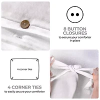 SUPERIOR® Orion Linen Garment Washed Soft Reversible Duvet Cover