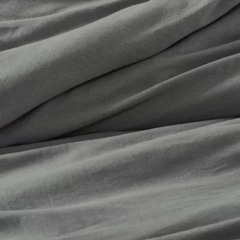 SUPERIOR® Orion Linen Garment Washed Soft Reversible Duvet Cover