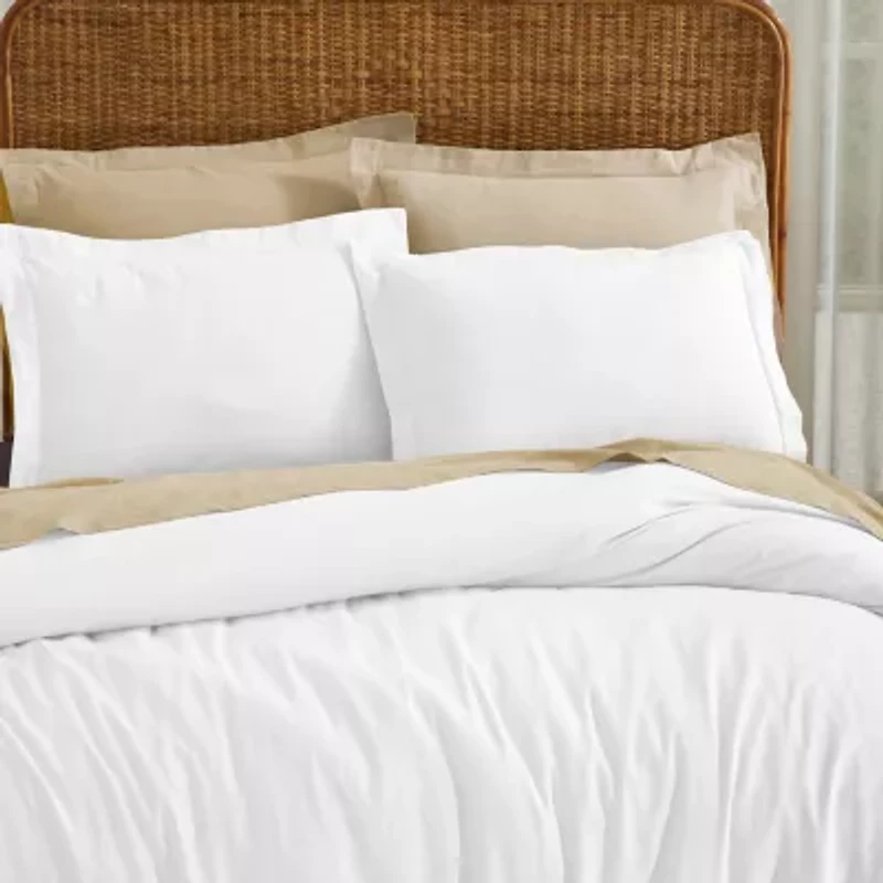 SUPERIOR® Orion Linen Garment Washed Soft Reversible Duvet Cover