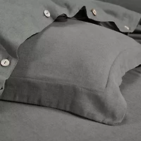 SUPERIOR® Orion Linen Garment Washed Soft Reversible Duvet Cover