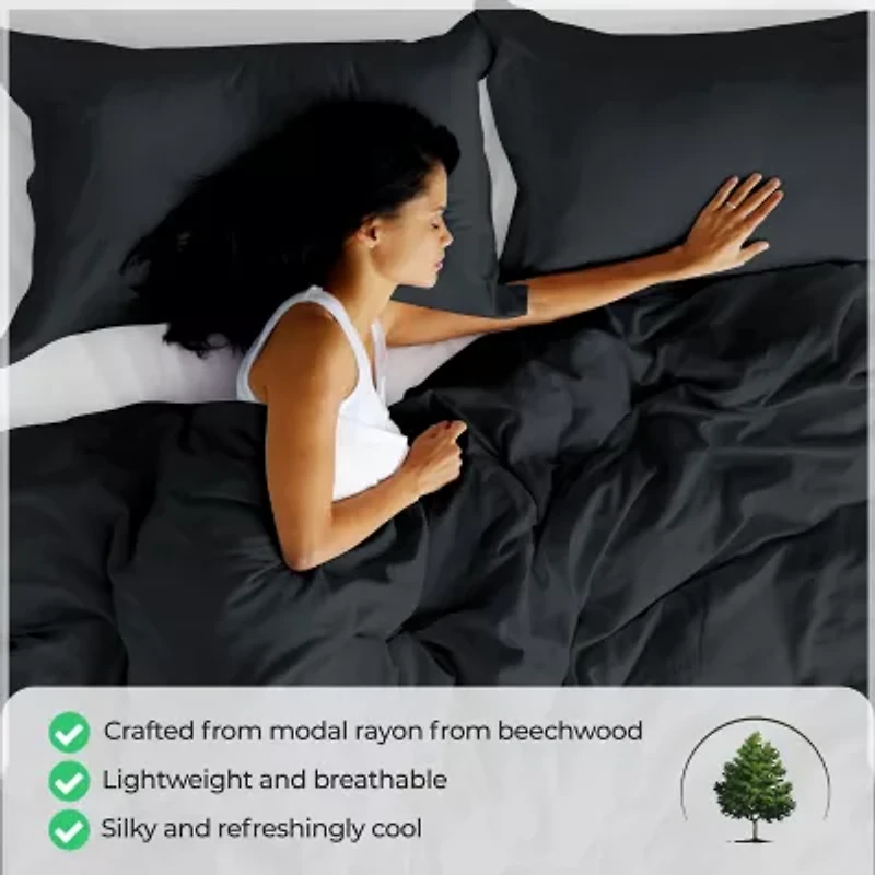 SUPERIOR® Rayon From Bamboo 300tc Cooling Silky Reversible Duvet Cover