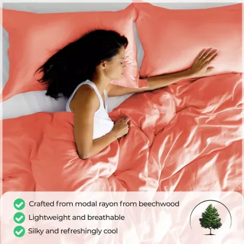 SUPERIOR® Rayon From Bamboo 300tc Cooling Silky Reversible Duvet Cover