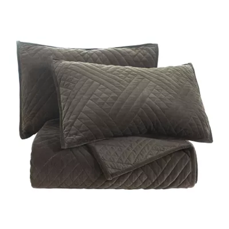 SUPERIOR® Karina Cotton Velvet Geometric Glam Quilt