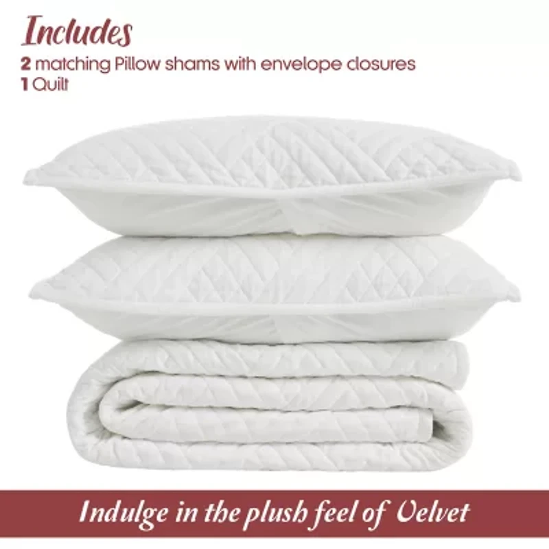 SUPERIOR® Karina Cotton Velvet Geometric Glam Quilt