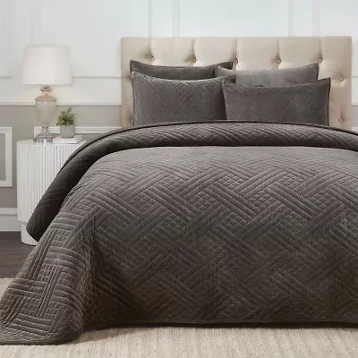 SUPERIOR® Karina Cotton Velvet Geometric Glam Quilt