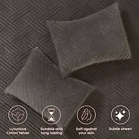 SUPERIOR® Karina Cotton Velvet Geometric Glam Quilt