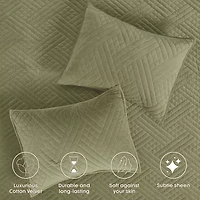 SUPERIOR® Karina Cotton Velvet Geometric Glam Quilt