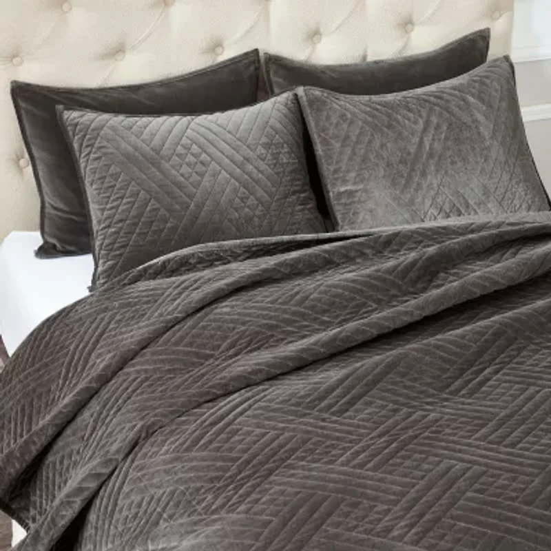SUPERIOR® Karina Cotton Velvet Geometric Glam Quilt