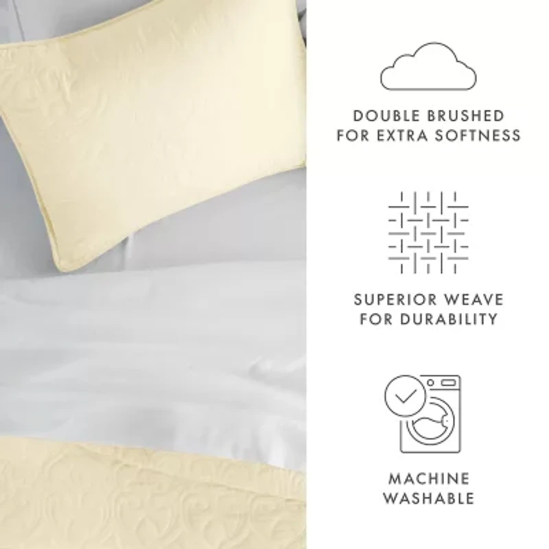 Casual Comfort Damask Stitch Quilt Set