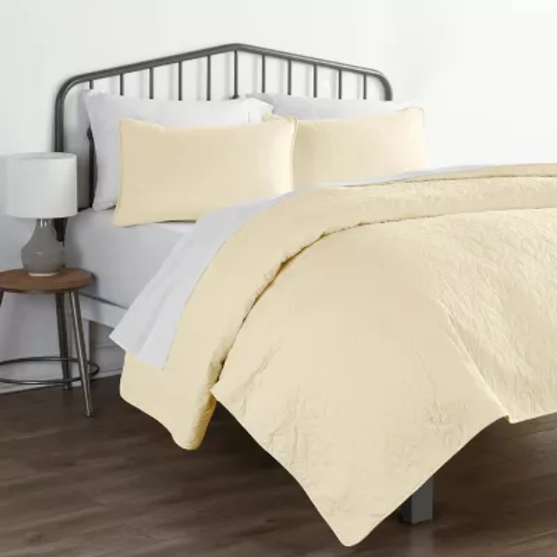 Casual Comfort Damask Stitch Quilt Set