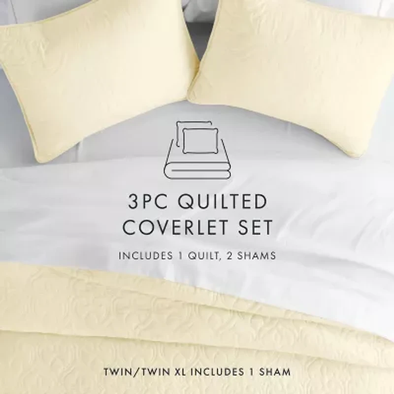 Casual Comfort Damask Stitch Quilt Set