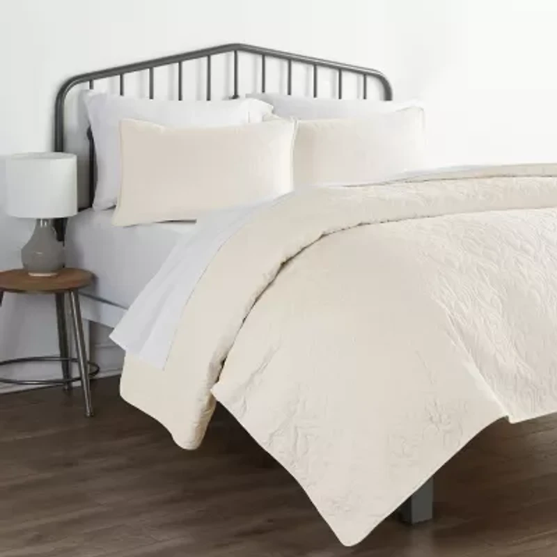 Casual Comfort Damask Stitch Quilt Set