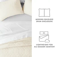 Casual Comfort Damask Stitch Quilt Set