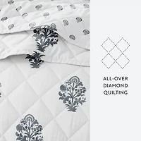 Casual Comfort Pattern Reversible Quilt Set