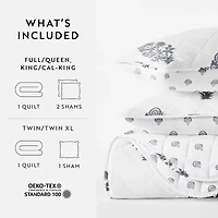 Casual Comfort Pattern Reversible Quilt Set