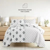 Casual Comfort Pattern Reversible Quilt Set
