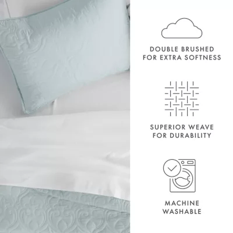 Casual Comfort Damask Stitch Quilt Set