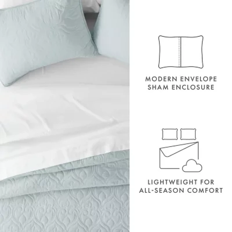 Casual Comfort Damask Stitch Quilt Set