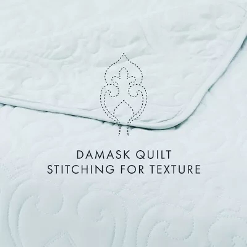 Casual Comfort Damask Stitch Quilt Set