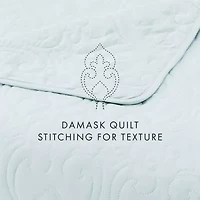 Casual Comfort Damask Stitch Quilt Set